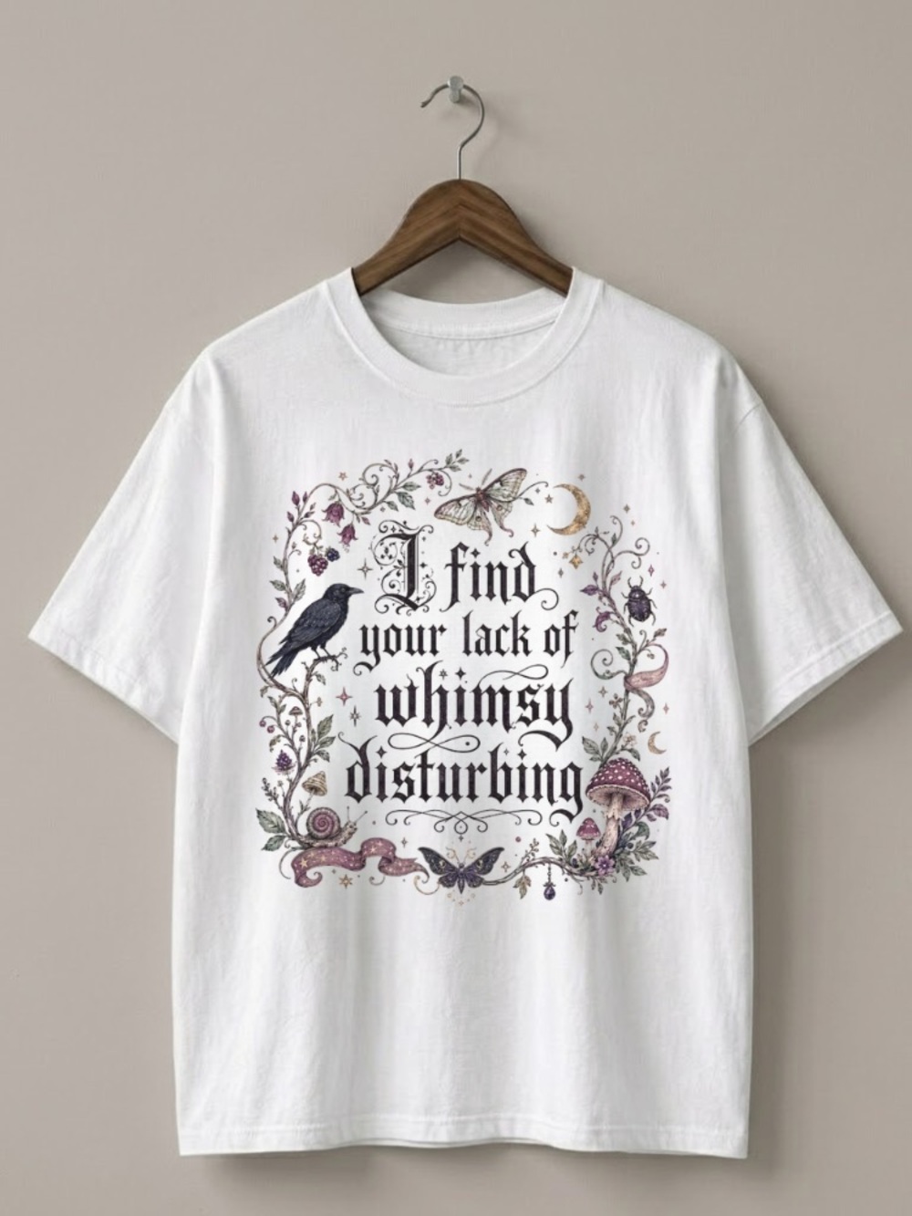 I Find Your Lack Of Whimsy Disturbing Both Vintage Style Graphic Tee | Gildan